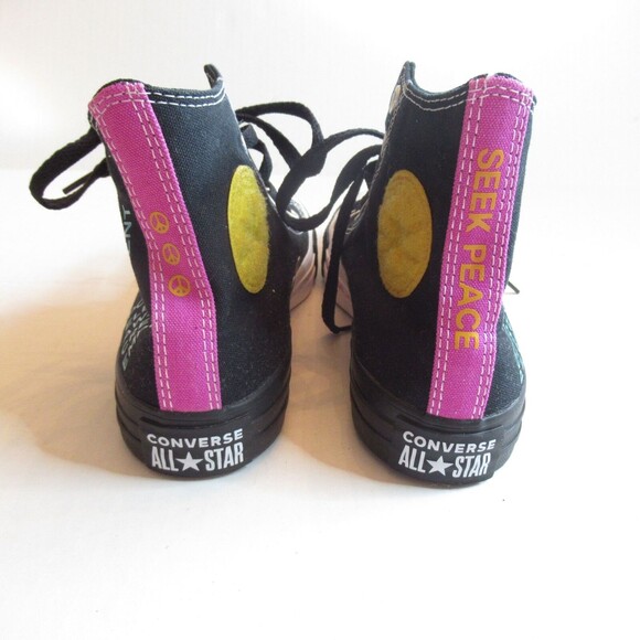 Converse Boys CTAS High Seek Peace 266537F Black High Top Sneaker Shoes Size 4.5 - Picture 4 of 6